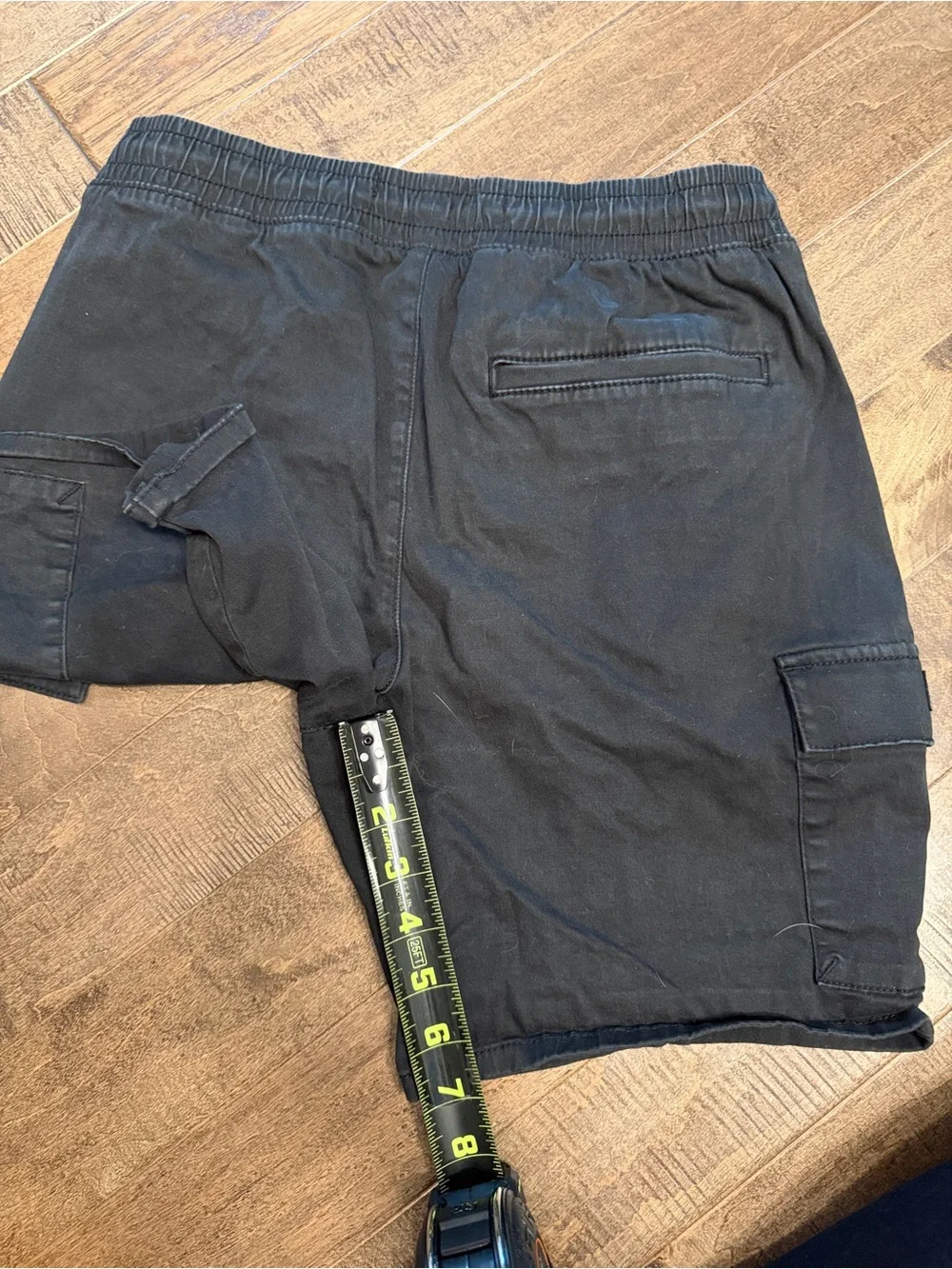 Hollister Black Cargo Knit Drawstring Shorts